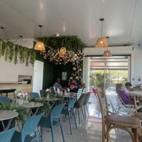 Beautiful, minimal interior  at Kafe 5999 in Willemstad