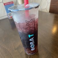 Blueberry boba tea with mango popping boba  at Tin Drum Asian Kitchen in Decatur