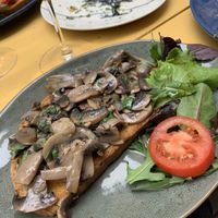 Mushroom toast  at Maria Lisboa in Malaga