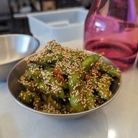 Spicy edamame at Hello Beasty in Auckland