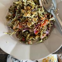 Burmese salad - so good! Must order - it’s bigger than it looks   at Pait Tine Taung in Koh Phangan