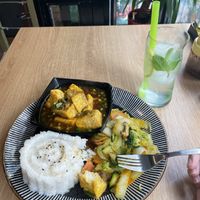 Tofu in garlic sauce: just too good!!  at Sen in Budapest