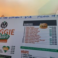 Part of the menu. Bit confusing that the prices aren’t necessarily what’s stated   at Veggie Master in Luton