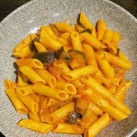 Absolutely delicious vegan penne arrabbiata  just disappointed they dont serve a vegan dessert at Castello Italia in Carrickfergus