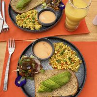 Tofu scramble comes with avo toast!   at HeyBong - The Healthy Secrets  in Siem Reap