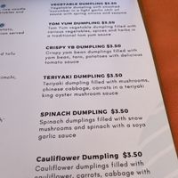 dumplings menu  at HeyBong - The Healthy Secrets  in Siem Reap