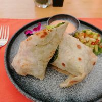 Mushroom gyros wrap, very tasty at HeyBong - The Healthy Secrets  in Siem Reap