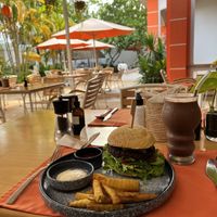 Burger, needed more fries though   at HeyBong - The Healthy Secrets  in Siem Reap