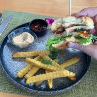 the „beef“ burger   at HeyBong - The Healthy Secrets  in Siem Reap