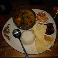 Butternut squash, potatoe and spinich curry at Thatch in Croyde