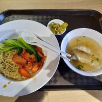Dumpling noodle from noodle station at Lian Xin - 莲芯膳坊 in Central Singapore