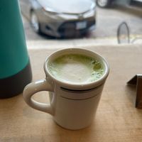 Lovely matcha latte at Tandem Bakery & Cafe in Missoula