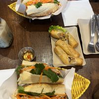 Bánh mì and vegan spring rolls  at BUDDHA TASTE in South East London