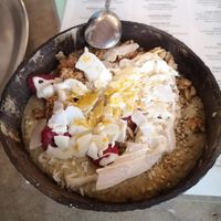 Matcha Banana Porridge at Bio Cafe Blütezeit in Vienna