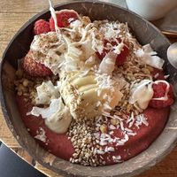 Special of the day (Rasberry Bowl)  at Bio Cafe Blütezeit in Vienna