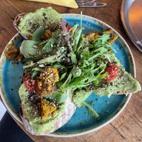 Vegan toasted sandwich with tofu  at Bio Cafe Blütezeit in Vienna