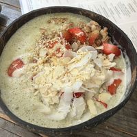 Banana matcha porridge   at Bio Cafe Blütezeit in Vienna