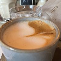 Wiener Melange mit Hafermilch   at Bio Cafe Blütezeit in Vienna