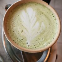 Soy Matcha Latte at Bio Cafe Blütezeit in Vienna