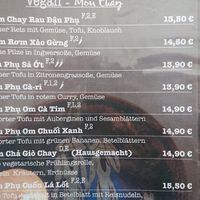 Vegan menu section at Coconut Bowl in Munich