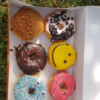 Vegan donut box at Dunkin’ in Innsbruck