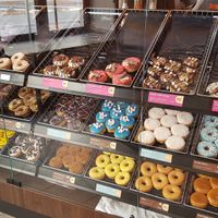 Donuts (not all vegan, only the ones with vegan logo) at Dunkin’ in Innsbruck