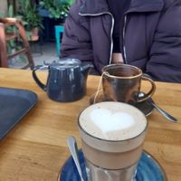 Hazelnut latte with oat milk at The Pantry at Sasta in Maynooth