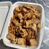 Spicy tofu & vegetable noodles  at Hami in Worthing