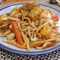 Tofu udon noodles at Sakura in Weston-super-mare