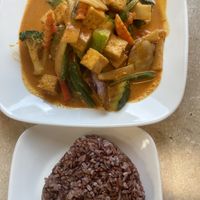 Evil Curry with tofu and brown rice 🤤  at Thai Orchid in Stroudsburg