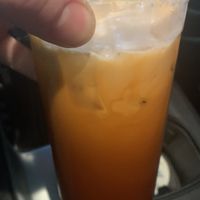 Thai Iced Tea w/coconut milk to go (my dessert) 🤤  at Thai Orchid in Stroudsburg