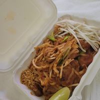 Pad thai with tofu nuggets (no egg) at Thai Orchid in Stroudsburg