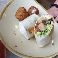 Vegan breakfast burrito at Whisk in Pocklington