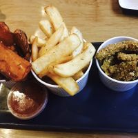 Sweet potato, regular and zucchini chips   at Grill'd in Fairfield