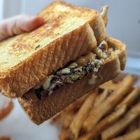 Single patty Texas melt at Oops All Vegan in Jackson