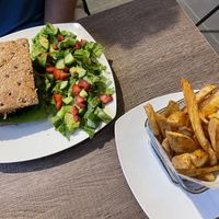 Homemade fries   at Elysian Plant Based Kitchen Bar in Limassol