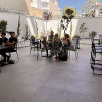 Back Outdoor seating  at Elysian Plant Based Kitchen Bar in Limassol