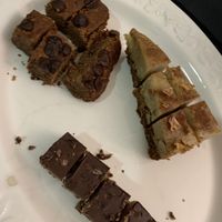Brownie, carrot cake and peanut butter slice  at Elysian Plant Based Kitchen Bar in Limassol