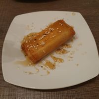 Cheese in filo pastry  at Elysian Plant Based Kitchen Bar in Limassol