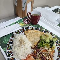 Exemplo de um prato do dia, folhado de cogumelos shitake. Também tem sempre sopa do dia. at Vegan Details in Braga