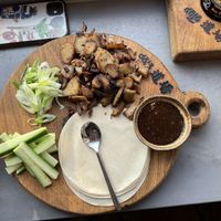 Duck pancakes  at Dojo Asian Fusion in Berkhamsted