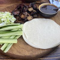“Duck” pancakes and Pad Thai   at Dojo Asian Fusion in Berkhamsted