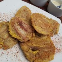 Tostones at VEGANO El Buen Alimento in Cali