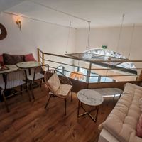 Upstairs seats at Clara Jung Pâtisserie in Montpellier