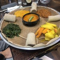 Vegan platter for 2, v filling !  at Mosob Gezana - Maybe closed in Newcastle Upon Tyne