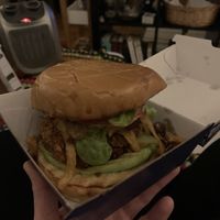 The vegan ‘Humungi Fungi’ burger  at Varsity in Fremantle