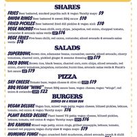 Current vegan section of menu (from their seperate dietary menu) as of 18/10/22.  at Varsity in Fremantle