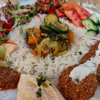 Mix vegano at Al Madina in Pisa