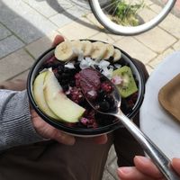 The smoothie bowl was very very cold  at Wild & The Moon - Van Woustraat in Amsterdam