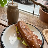 Monkey Milk smoothie and B.L.T.  at Wild & The Moon - Van Woustraat in Amsterdam